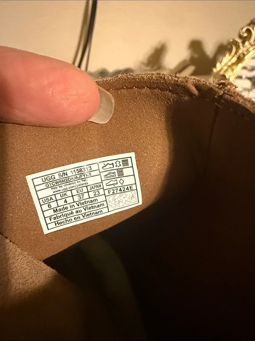 UGG Women's Suede Platform Ankle Boots in Chestnut Brown